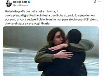 Cecilia Sala, il primo post dopo il rilascio: “Non pensavo che sarei stata a casa oggi”